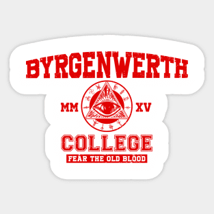 Byrgenwerth College (Red) Sticker